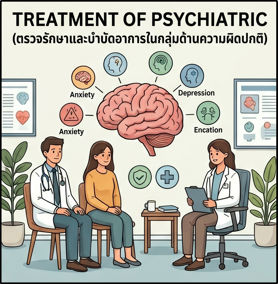 TREATMENT OF PSYCHIATRIC (ตรวจรักษาและบำบัดอาการในกลุ่มด้านความผิดปกติ)