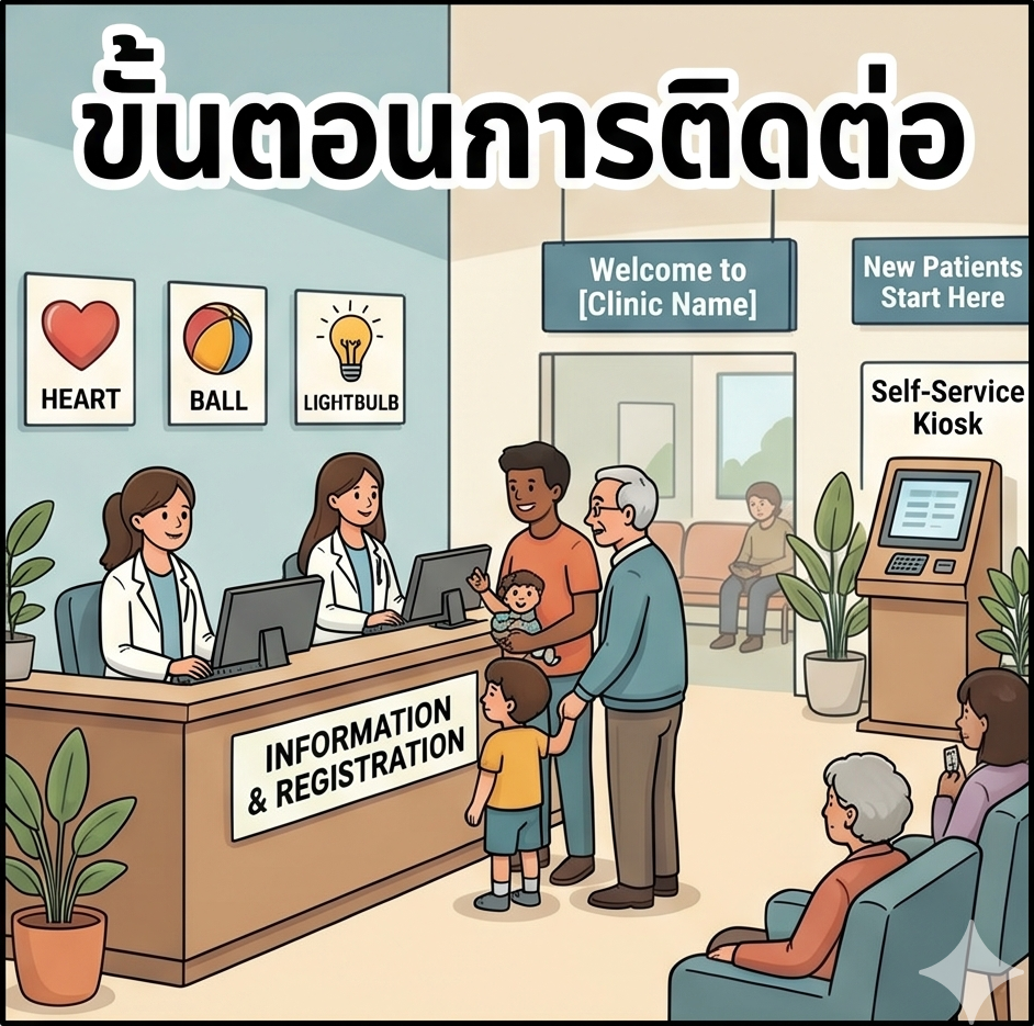 ขั้นตอนการติดต่อเพื่อเข้ารับการรักษา