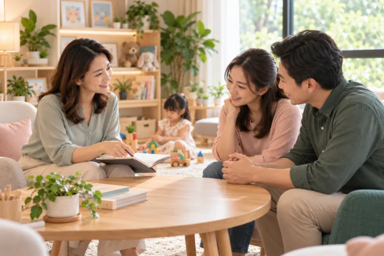 จิตแพทย์เด็กพูดคุยวางแผนการดูแลร่วมกับพ่อแม่ Mind & Mood Clinic